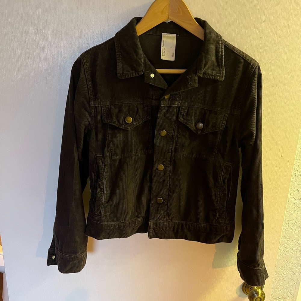 Black cropped corduroy American Apparel Jacket XS/S
